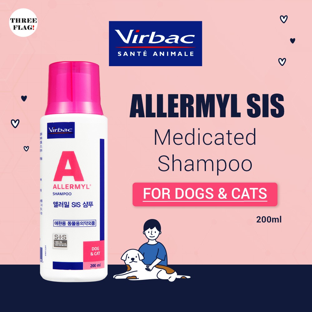 Virbac ALLERMYL SIS Medicated Shampoo For Dogs & Cats 200ml Shopee