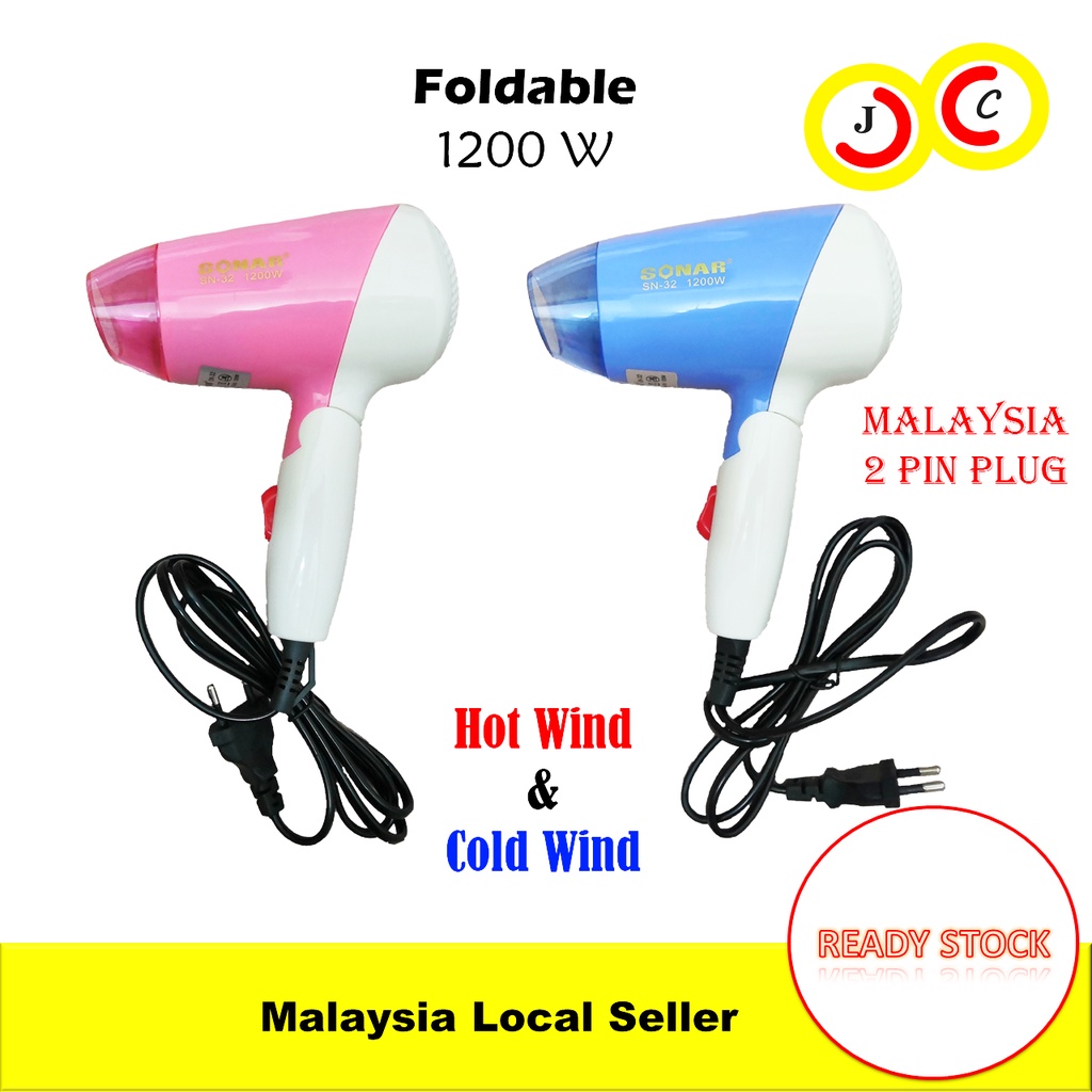 Mini Hair Dryer 1200W Foldable Travel Portable Hair Dryer Pengering