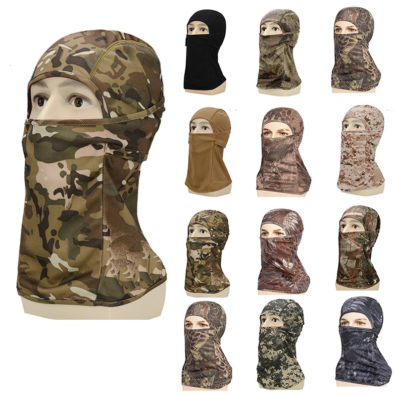 Tactical Camo Riding Cycling Quick-drying Tactical Head Cover Mask ...