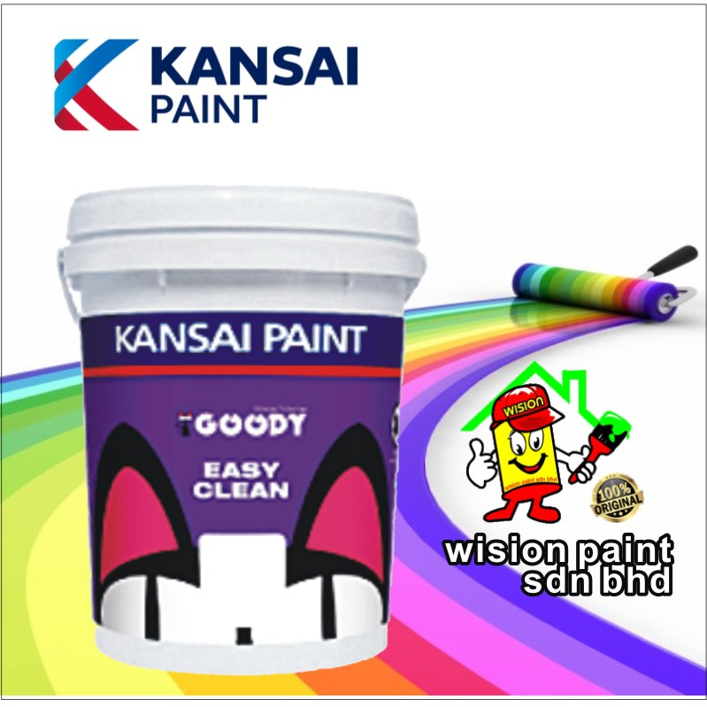 5 LITER KANSAI PAINT GOODY EASY CLEAN - INTERIOR PAINT / Cat Rumah ...