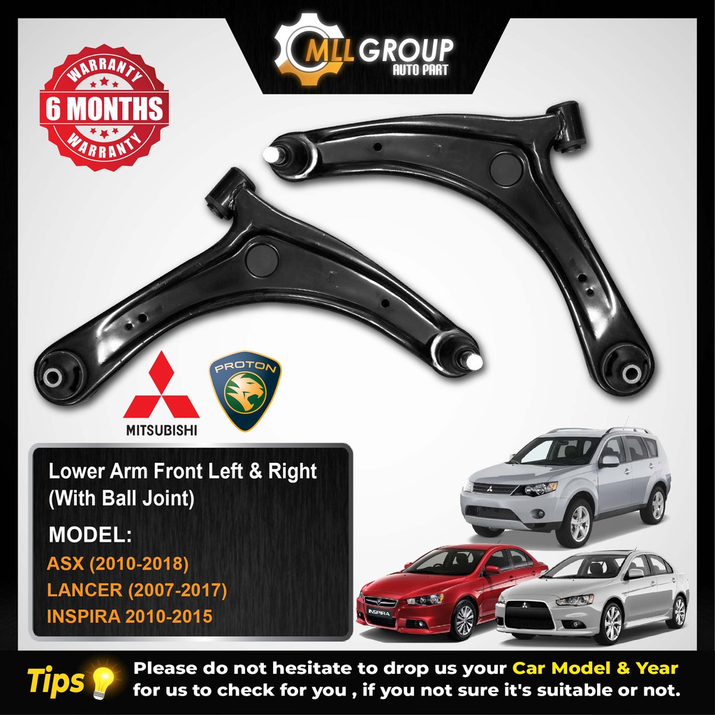 (MLL) MITSUBISHI ASX / LANCER / PROTON INSPIRA LOWER ARM FRONT LEFT ...