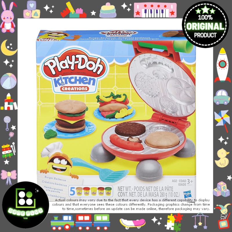 Play doh store kitchen burger barbecue