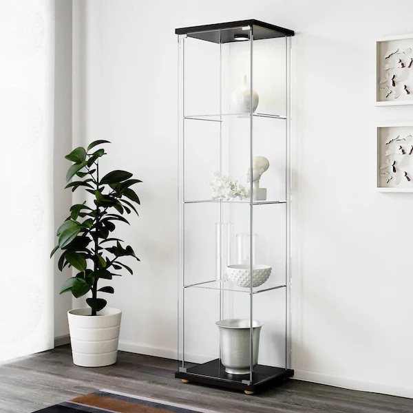 Glass best sale rack ikea