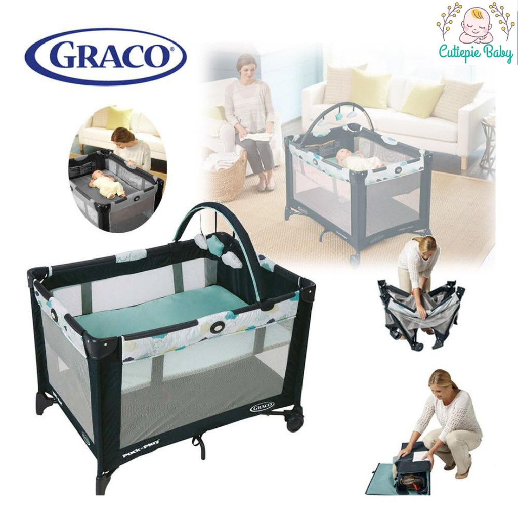 Graco on the go best sale playard stratus