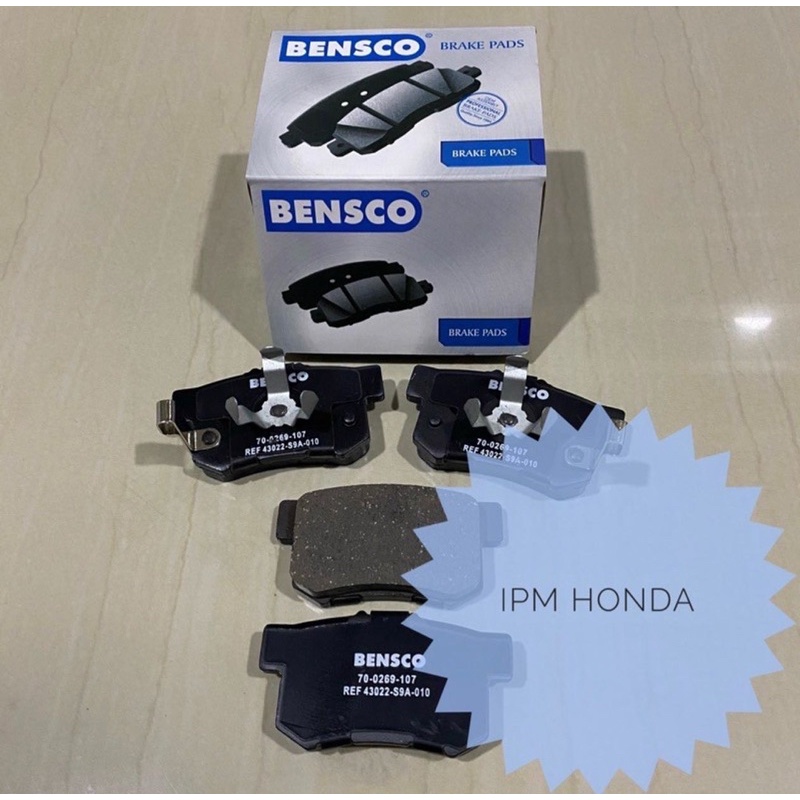 43022 TP6 S9A Bensco Brake pad Rear Brake pad Honda Accord CR2 2013