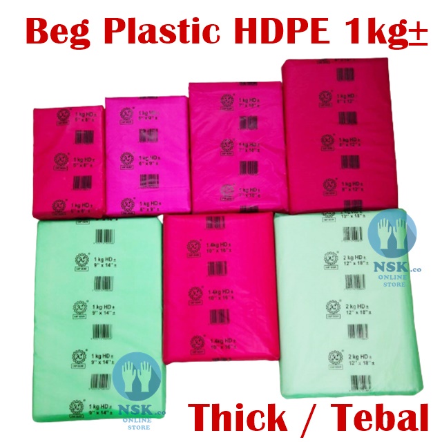 Hd Kg Plastic Bag Hdpe Plastik Beg Thick Tebal Food Packaging