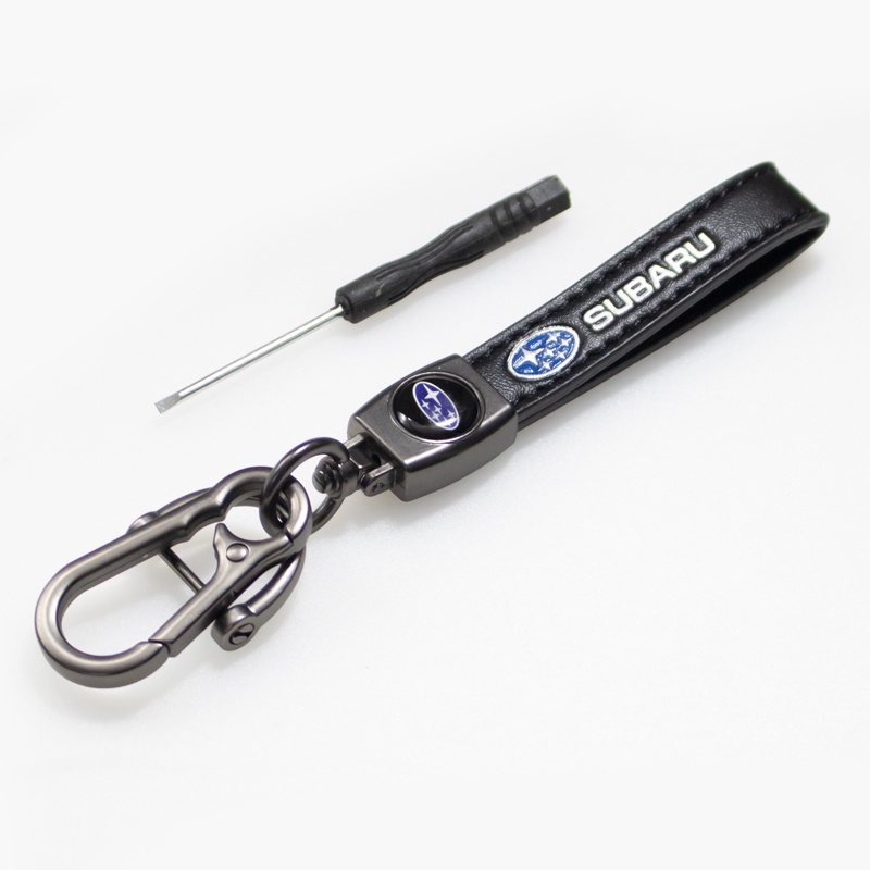 1pcs Car Key Buckle PU Leather Rope Embossed Car Logo Business Gift Car ...