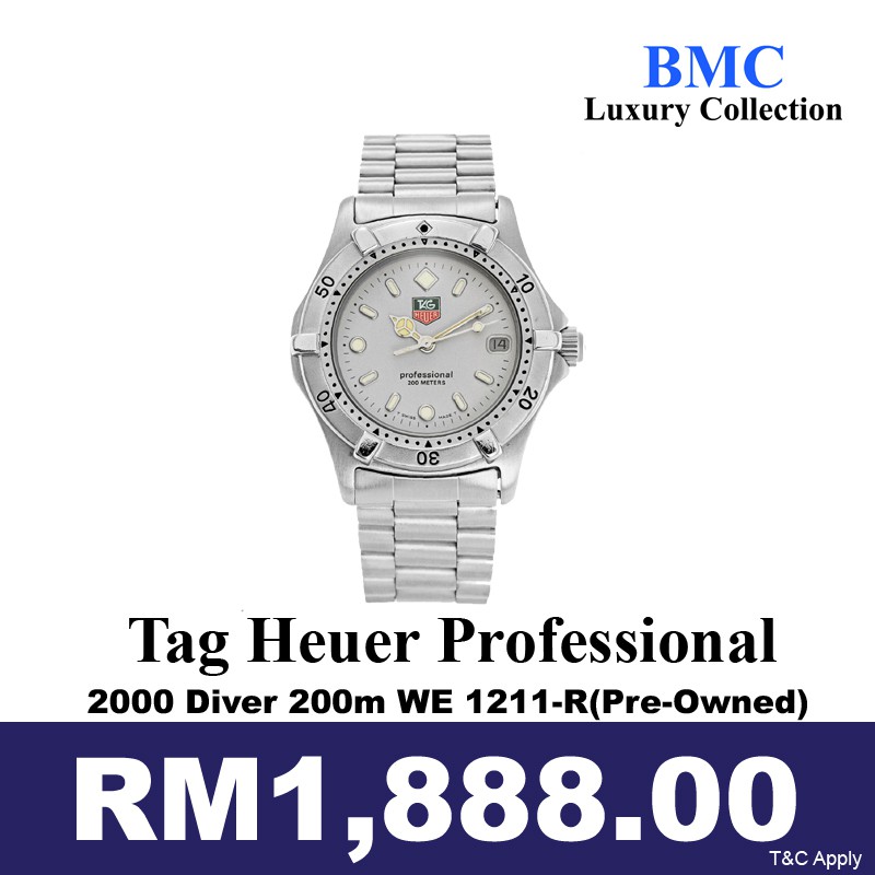 TAG Heuer Professional 2000 Diver 200m WE 1211 R Shopee Malaysia