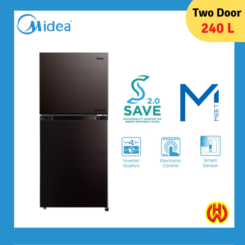 delivery-kl-selangor-midea-2-doors-inverter-fridge-240l