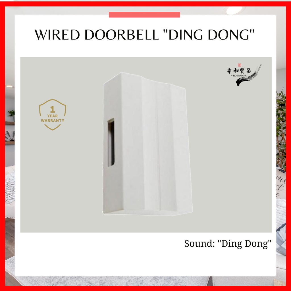 Wired Doorbell AC Door Bell 240V Wiring Loceng Ding Dong, Sound "Ding ...