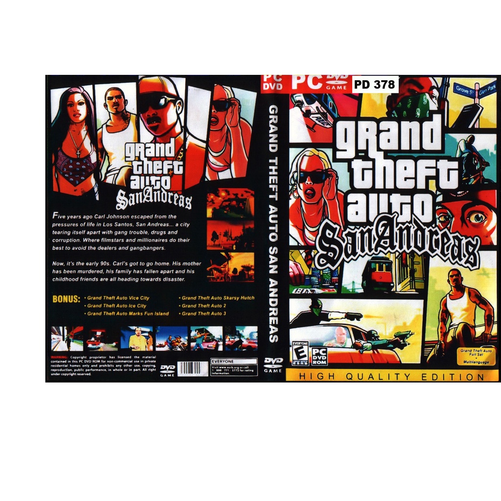 PC Games GTA SAN ANDREAS - 1 DVD | Shopee Malaysia