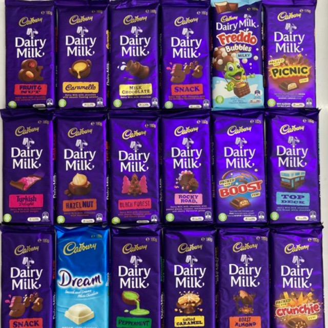 Cadbury Dairy Milk Chocolate Bar 180gm Made In Australia 🇦🇺 Shopee Malaysia 