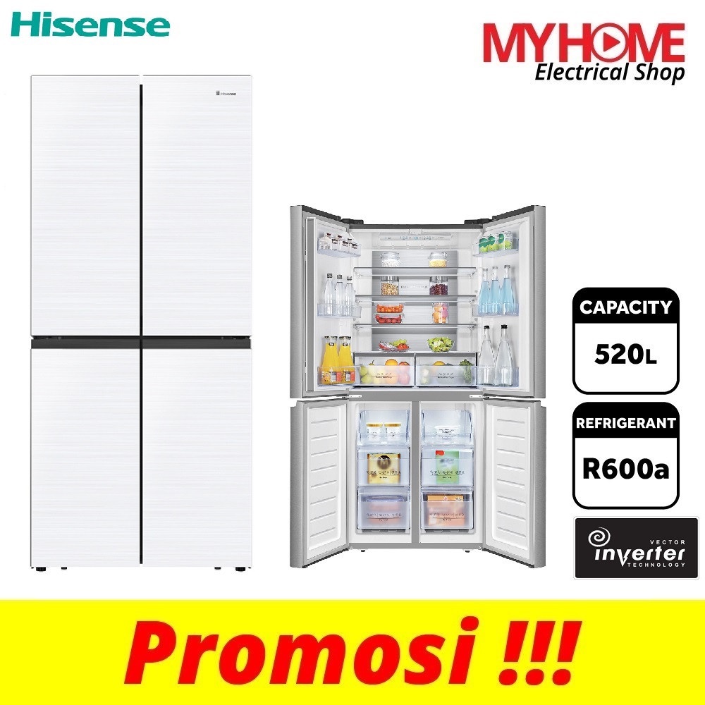(PENGHANTARAN UTK KL DAN SELANGOR) HISENSE RQ568N4AWU 520L 4DOOR