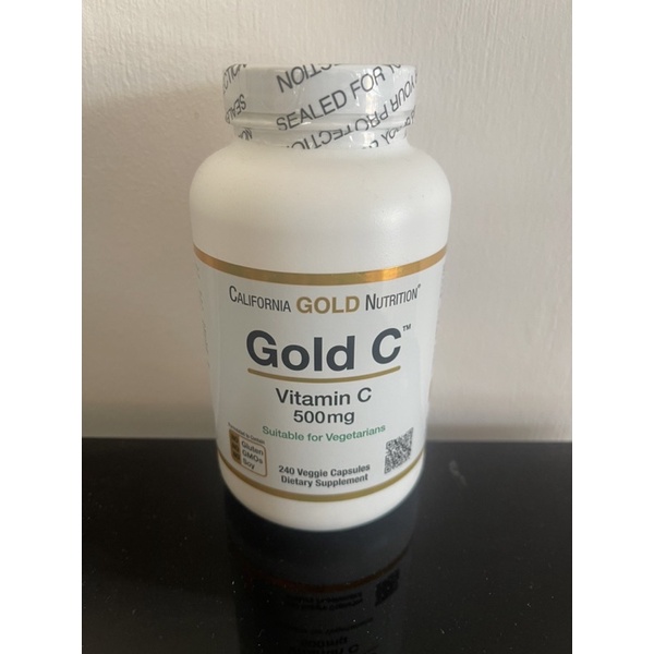 California Gold Nutrition Gold C Vitamin C 500mg 240 Veggie Capsules ...