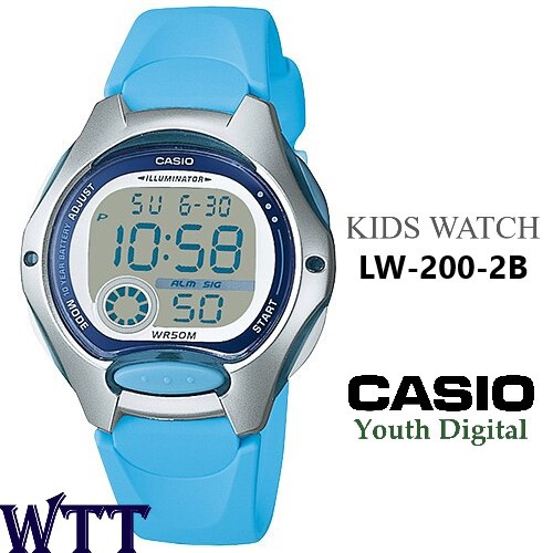 CASIO LW2002B DIGITAL UNISEX KIDS CASIO WATCH FOR KIDS Jam Tangan Kanak2 (LW200) Shopee