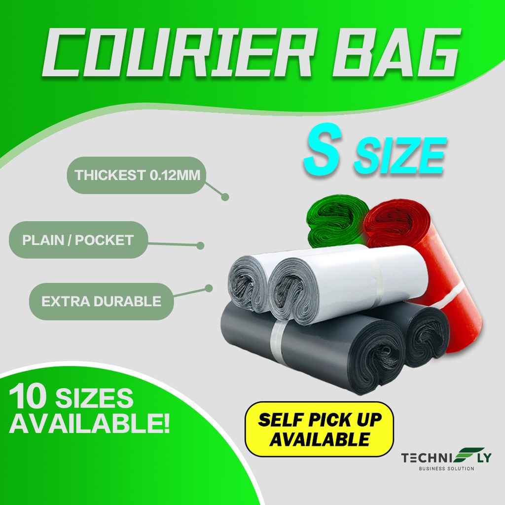 Courier Bag S Size 100pcs Black White Packaging Shipping Plastic