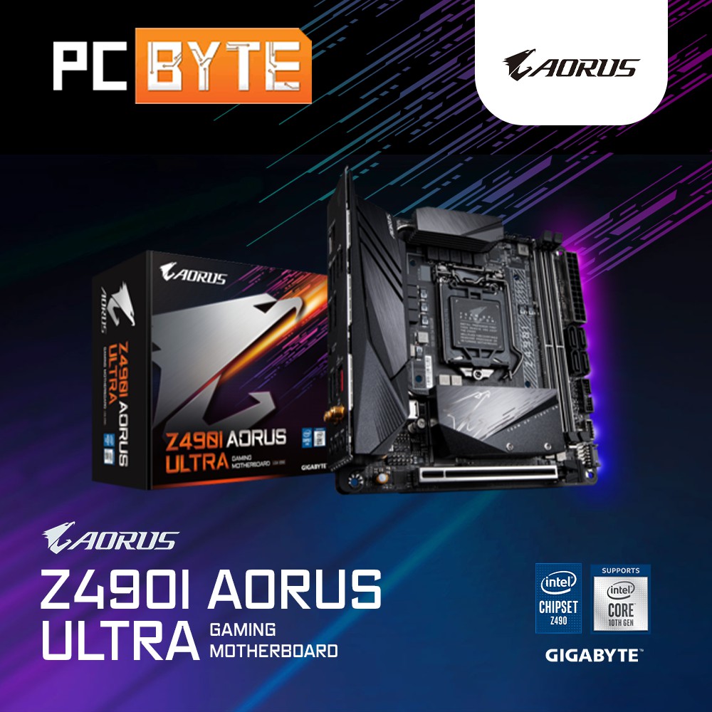 GIGABYTE Z490I Aorus Ultra Intel 10th Gen LGA1200 MiniITX Gaming Motherboard Shopee Malaysia