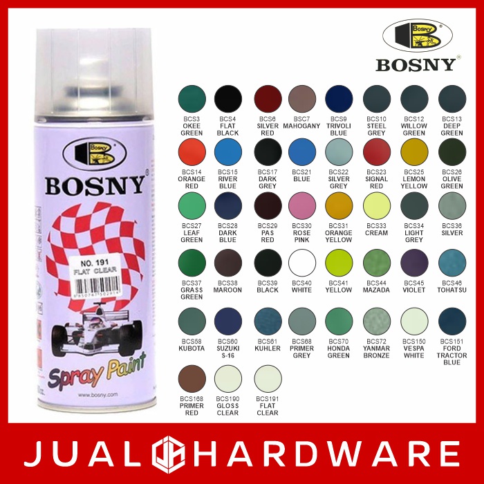 JH BOSNY Spray Paint 400ml (Only SEA SHIPPING to Sabah & Sarawak