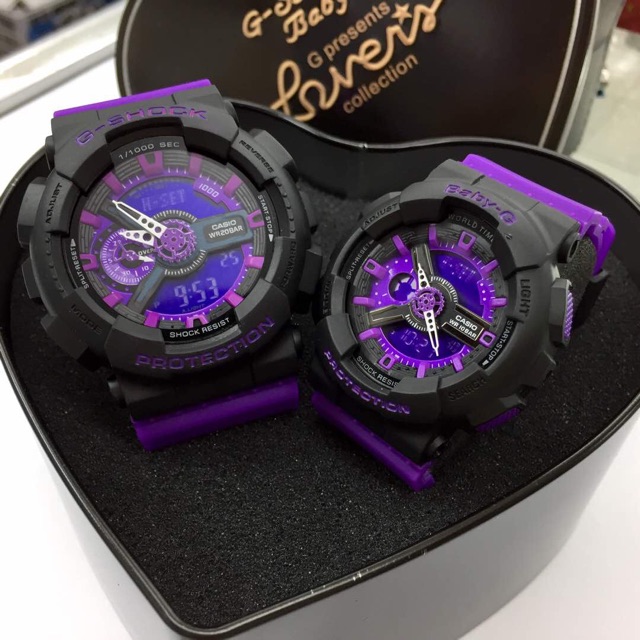 GSHOCK COUPLE BLACK PURPLE Shopee Malaysia