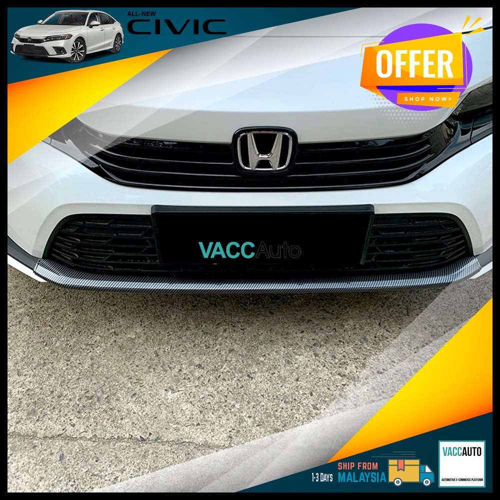 Honda Civic FE 11th Front Bumper Carbon Lining Exterior Decoration 2022