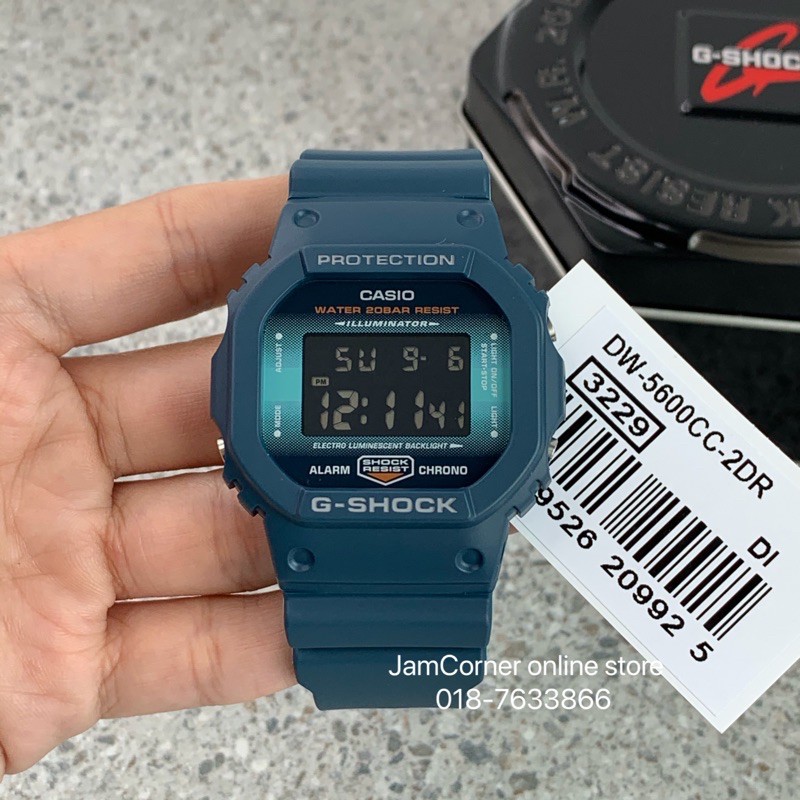 100% ORIGINAL CASIO G-SHOCK DW-5600CC-2 navy blue and sax blue