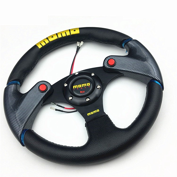 Universal MOMO 13inch Car Racing Modified Steering Wheel PVC Steering