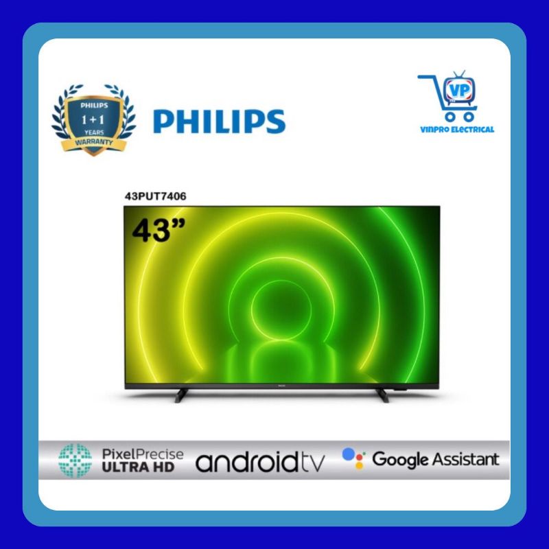 Philips 43PUT7406 4K UHD LED Android Tv | Shopee Malaysia