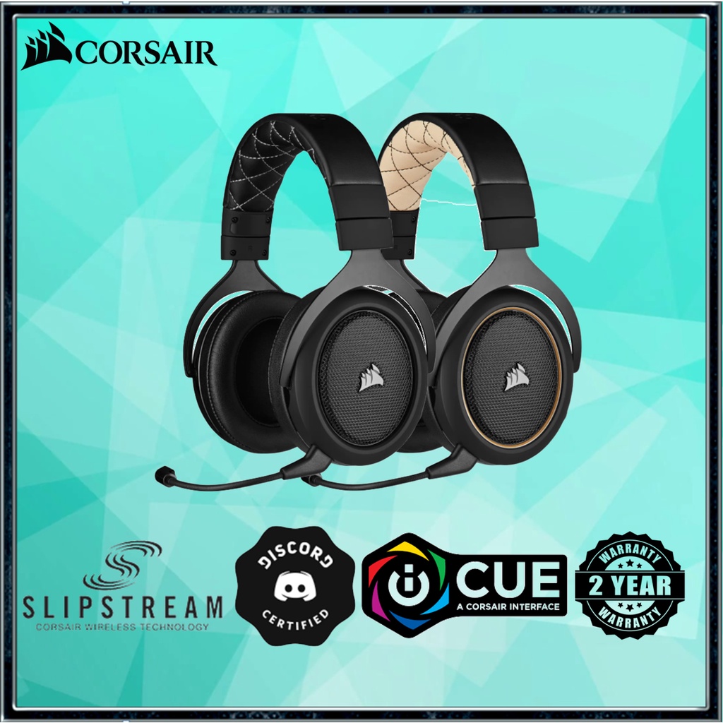 Corsair Hs70 Pro Wireless Gaming Headset — Cream Carbon 