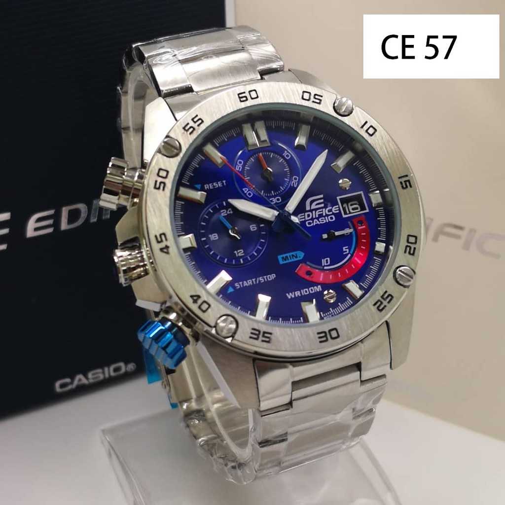 Casio Edifice EFR 558 series All Function Fashion Leather Stainless Men Steel Watch Shopee Malaysia