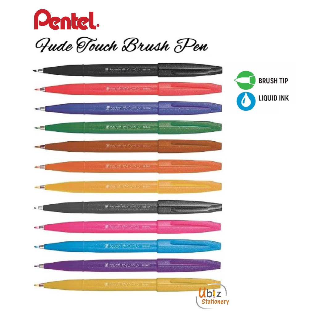 Pentel Fude Touch Brush Sign Pen SES15C | Shopee Malaysia