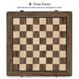  A&A 15 Magnetic Wooden Chess Set/Folding Board / 3 King  Height German Knight Staunton Chess Pieces/Mahogany & Maple Inlaid /2 Extra  Queen : Toys & Games