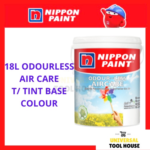 18L NIPPON PAINT T/ TINT BASE Odourless Air Care Cat Tak Bau Anti