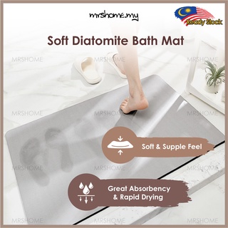 Large and Thin Non-Slip Diatomite Mud Water Absorbent Fast Drying Soft  Diatomaceous Earth Bath Mat - China Bath Mat, Bath Mat Set