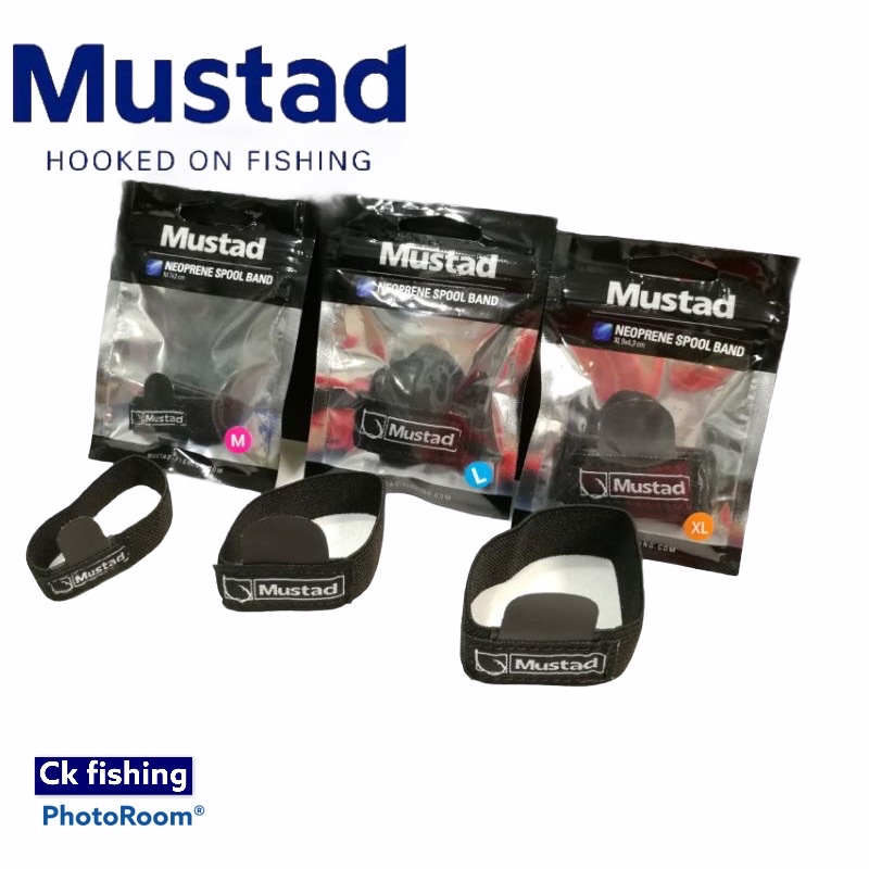 Mustad Neoprene Spool Band (Size M / L / XL) For Fishing Spinning Reel / Reel  Spool Belt / Mesin Pancing / Saltwater SW