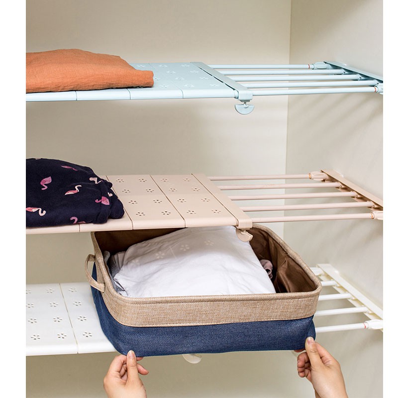 Adjustable Closet Organizer Storage Shelf Wall Mounted DIY Wardrobe