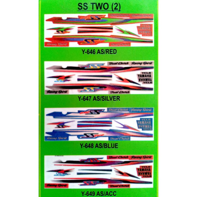 🎉YAMAHA SS TWO (2) BODY STICKER🎉All Color🎁READY STOCK🎁 | Shopee Malaysia