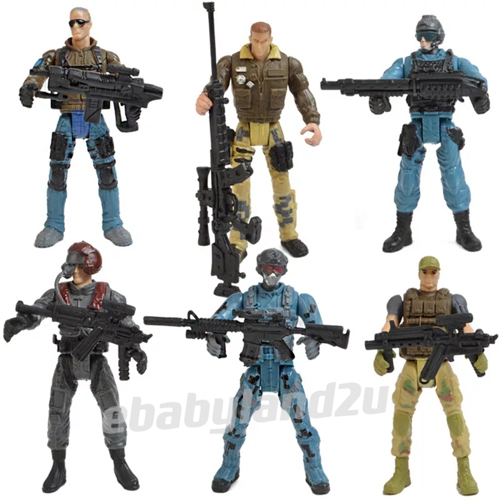 Military Plastic Toy Soldiers Army Men Figures Accessory Model Gifts ...