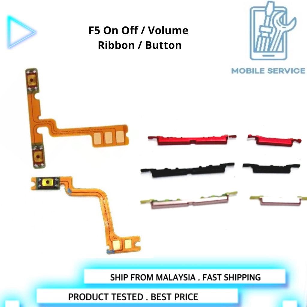 OP F5 / A73 2015 Power On Off Ribbon Cable / Volume Ribbon Cable ...