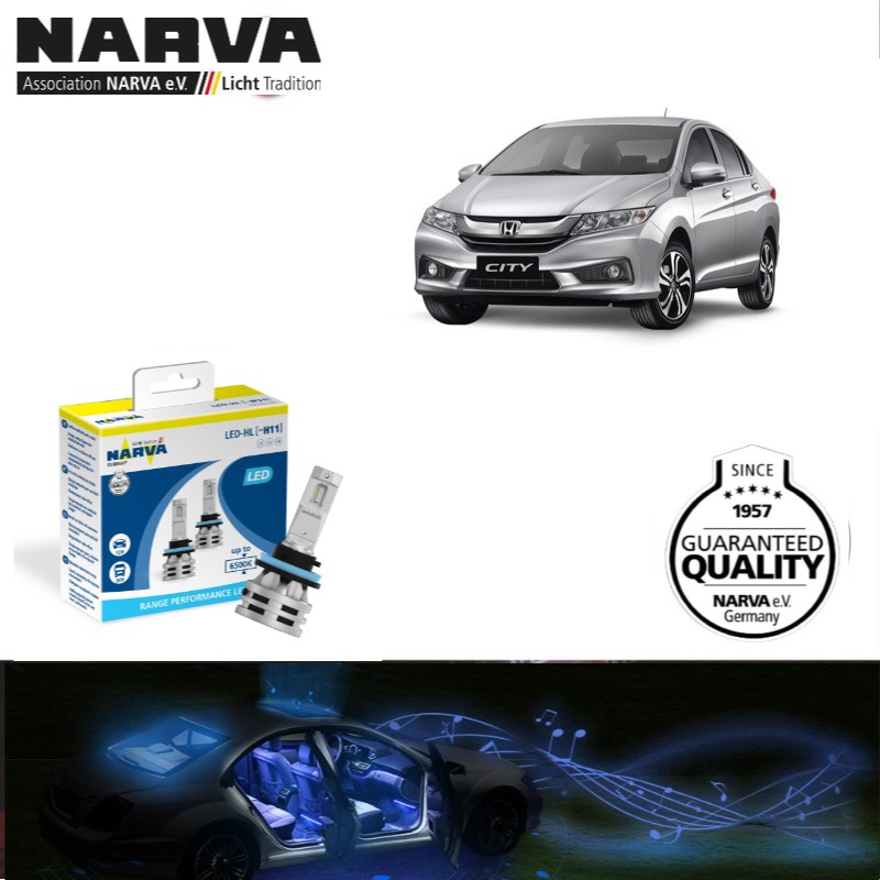 Narva Range Performance LED H11 Headlight Bulb for Honda City T9A (2014 ...