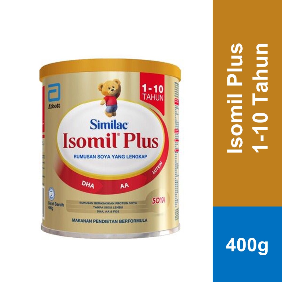 Isomil Plus 400g Tin for 1 to 10 y/o (Soy Formula for Milk Protein