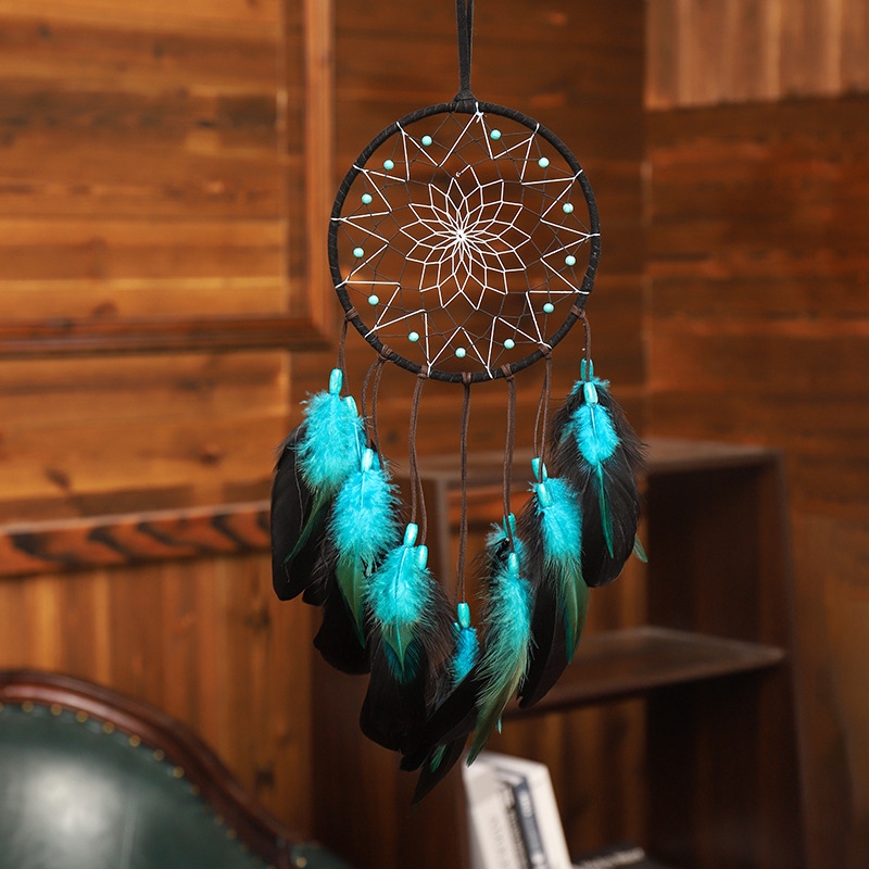 MizzleCreative Blue Feather Dream Catcher Pendant Handmade Dream ...