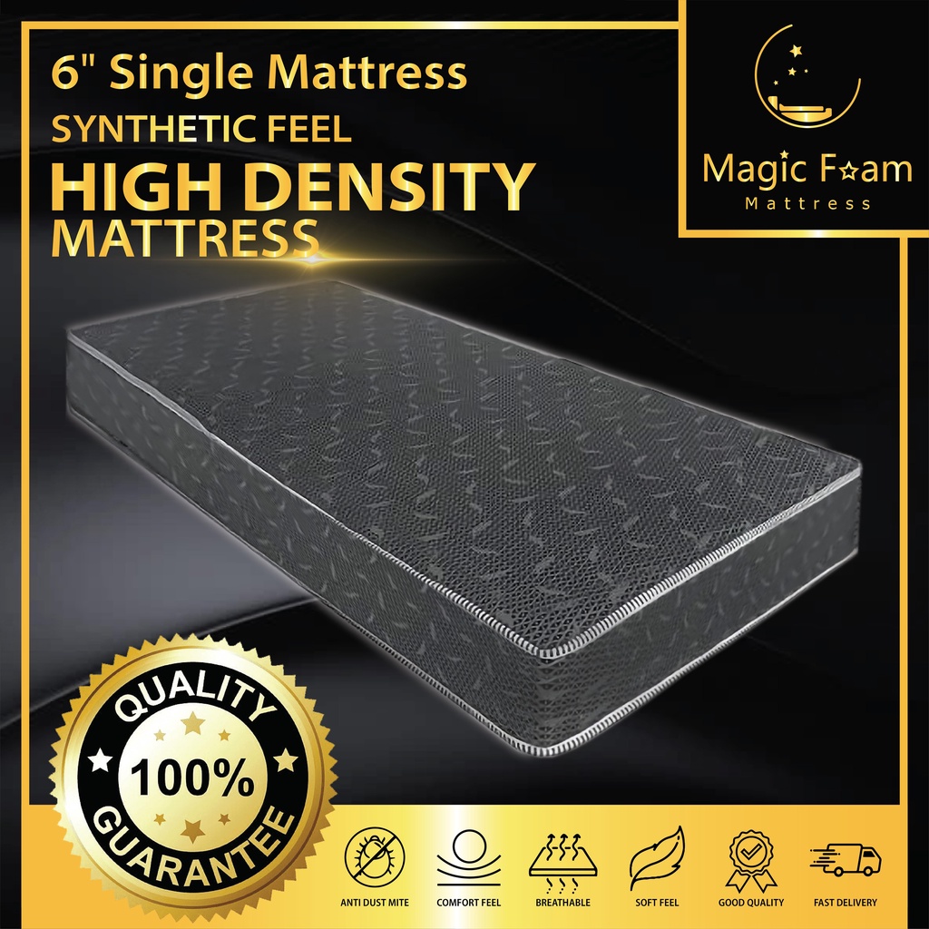 Ready Stock Sdm 6 Inch Single Mattress Tilam Bujang High Density Synthetic Mixed Foam