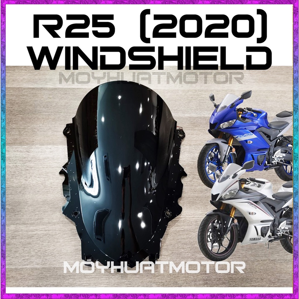 YAMAHA YZF - R25 2020 WINDSHIELD SMOKE / VISOR SMOKE R25 YZF-R25 ...