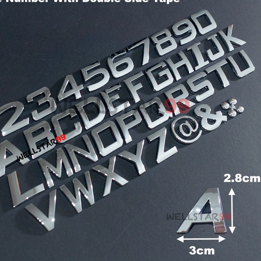 1PCS RM3 50 LONG LIFE HIGH QUALITY CHROME MOTORCYCLE NUMBER PLATE