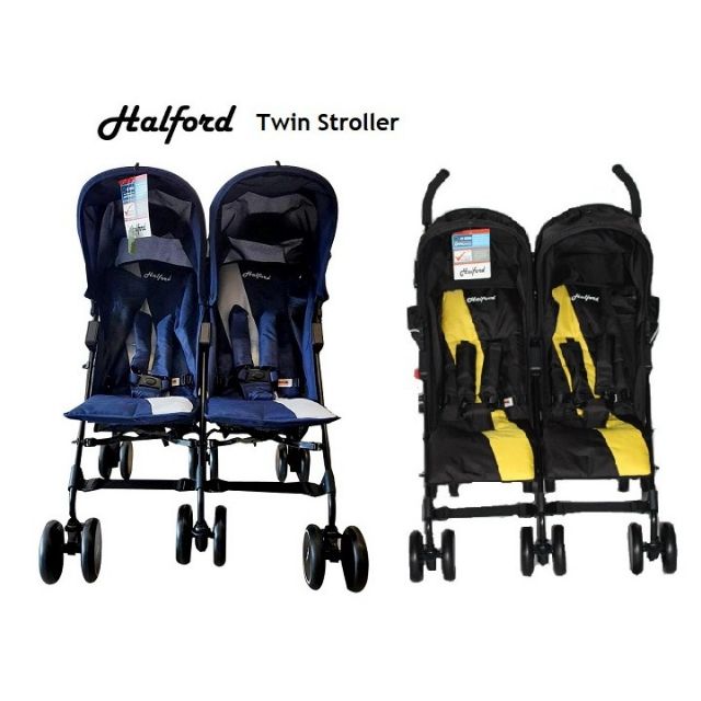 Halford twin stroller on sale