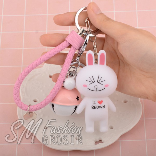 Key Chain / Toy Key Chain Cony I Love Brown Line Shy Kc004 | Shopee ...