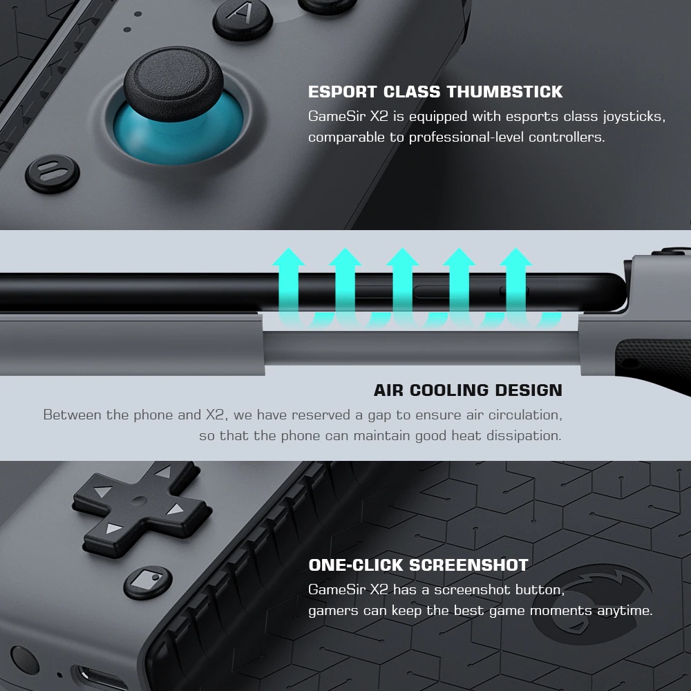Gamesir X2 X2S Bluetooth Mobile Gamepad Wireless Game Controller for ...