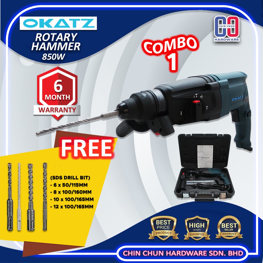 OKATZ RH 3.2685 3-MODE COMBINATION ROTARY HAMMER DRILL|锤子|TUKUL|BOSCH ...