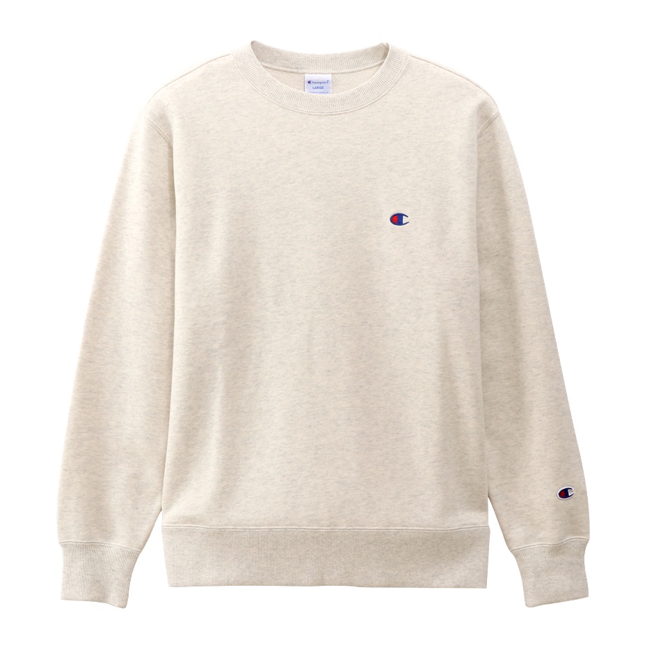 CHAMPION SS22 Men's Crew Neck Sweatshirt In Oatmeal C3-Q001-810 ...