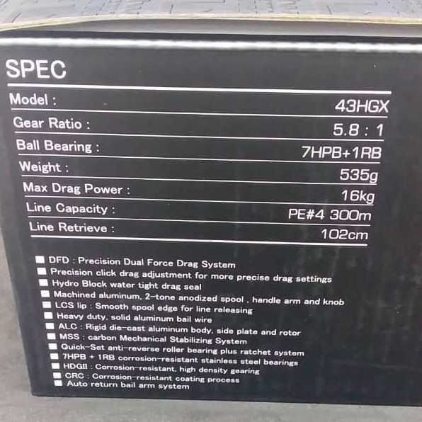 Tailwalk Kuroshio 43HGX SW Fishing Spinning Reel | Shopee